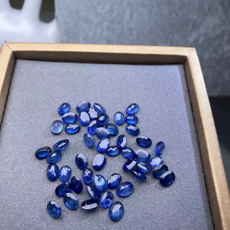 Natural Oval Egg Faceted Sapphire for Ring Making
