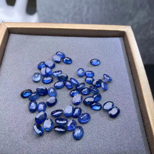 Natural Oval Egg Faceted Sapphire for Ring Making