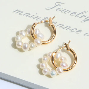 3.5-4mm Freshwater Pearl 14KGP Earrings