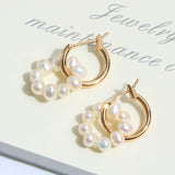 3.5-4mm Freshwater Pearl 14KGP Earrings