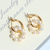 3.5-4mm Freshwater Pearl 14KGP Earrings