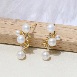 3-6mm Bun Freshwater Pearl Earrings