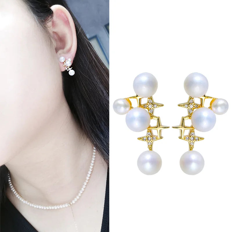 3-6mm Bun Freshwater Pearl Earrings