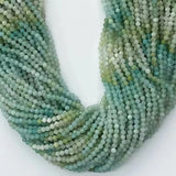 Natural Multicolor Amazonite Round Faceted Beads 3mm 4mm 6mm