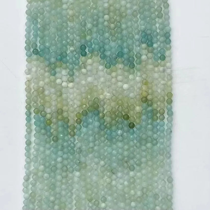 Natural Multicolor Amazonite Round Faceted Beads 3mm 4mm 6mm