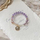Natural Amethyst and Ametrine 14kgp Bracelet