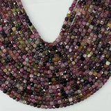 4mm Tourmaline Square Faceted Beads for Jewelry Making