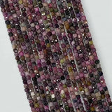 4mm Tourmaline Square Faceted Beads for Jewelry Making