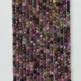 4mm Tourmaline Square Faceted Beads for Jewelry Making