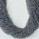 Labradorite Beads 4mm 6mm Round Flat Faceted for Jewelry Making