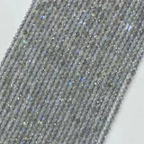 Labradorite Beads 4mm 6mm Round Flat Faceted for Jewelry Making