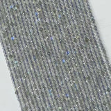 Labradorite Beads 4mm 6mm Round Flat Faceted for Jewelry Making