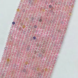 Faceted Morganite Beads 4mm 6mm Round Flat for Jewelry Making