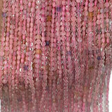 Faceted Morganite Beads 4mm 6mm Round Flat for Jewelry Making