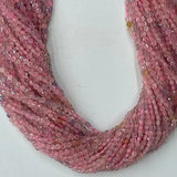 Faceted Morganite Beads 4mm 6mm Round Flat for Jewelry Making