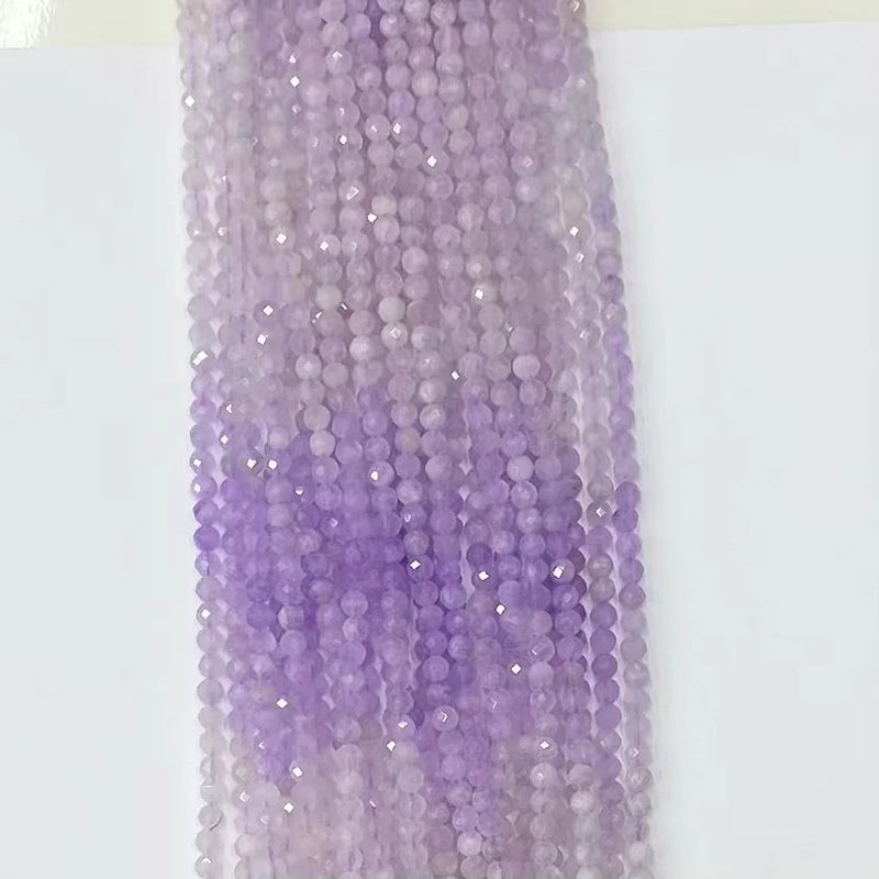 4mm Purple Chalcedony Faceted Beads for Jewelry Making