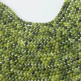 4mm South Jade Flat Faceted Round Beads for Jewelry Making