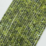 4mm South Jade Flat Faceted Round Beads for Jewelry Making
