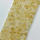 Citrine Faceted Beads 4mmX4mm for Jewelry Making