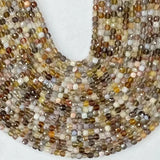 4mmx4mm Persia Agate Square Faceted Beads for Jewelry Making