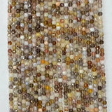 4mmx4mm Persia Agate Square Faceted Beads for Jewelry Making
