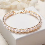 5.5-6mm Freshwater Pearl Bracelet 18KGP