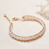5.5-6mm Freshwater Pearl Bracelet 18KGP