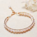 5.5-6mm Freshwater Pearl Bracelet 18KGP