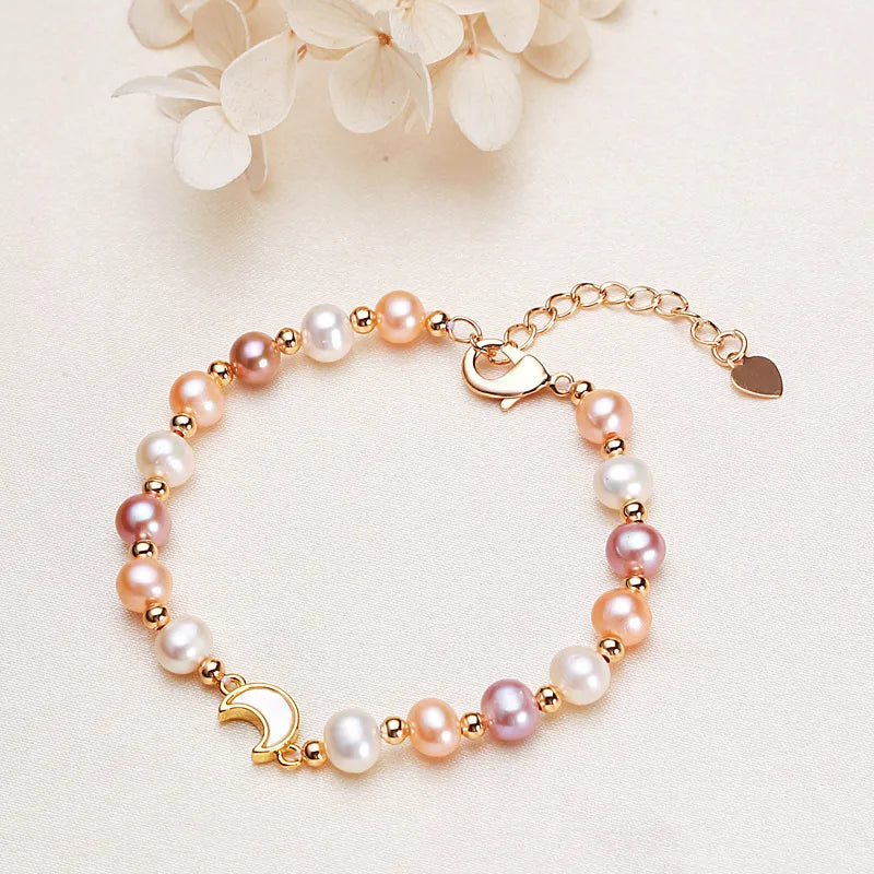 Multicolor Freshwater Pearl Bracelet 18KGP Accessories