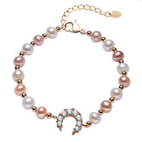 5-6mm Multicolor Freshwater Pearl Bracelet