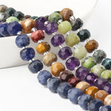 Faceted 6X8mm Rondelle Gemstone Beads 7.5 inch for Jewelry Making