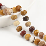 Faceted 6X8mm Rondelle Gemstone Beads 7.5 inch for Jewelry Making