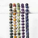 Faceted 6X8mm Rondelle Gemstone Beads 7.5 inch for Jewelry Making