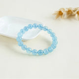6mm-12mm Aquamarine Beads Bracelet
