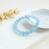 6mm-12mm Aquamarine Beads Bracelet