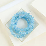 6mm-12mm Aquamarine Beads Bracelet