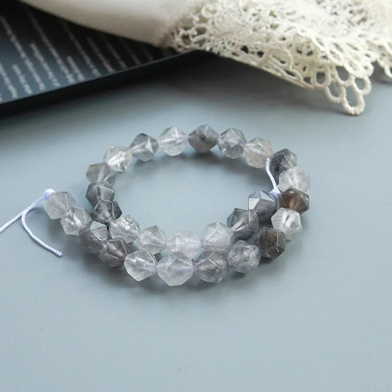 Cloudy Quartz Faceted Beads 6mm 8mm 10mm for Jewelry Making