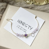 Natural 7mm - 7.5mm Purple Amethyst Bracelet