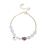 Natural 7mm - 7.5mm Purple Amethyst Bracelet