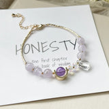 Natural 7mm - 7.5mm Purple Amethyst Bracelet