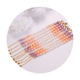 7mm Multicolor Freshwater Pearl Bracelet with 14kgp Accents