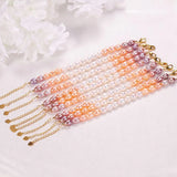 7mm Multicolor Freshwater Pearl Bracelet with 14kgp Accents