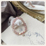Strawberry Quartz Nugget Beads Bracelet 8X10mm