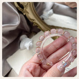 Strawberry Quartz Nugget Beads Bracelet 8X10mm