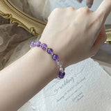 8mm Amethyst Crystal Bracelet
