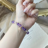 8mm Amethyst Crystal Bracelet