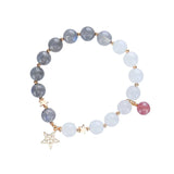 8mm Moonstone Labradorite Bracelet 14KGP