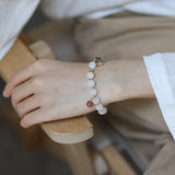 8mm Moonstone Labradorite Bracelet 14KGP