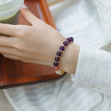 8mm Amethyst 8.5mm Moonstone 14kgp Bracelet
