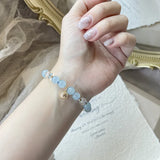 8mm Round Amethyst Aquamarine Quartz Bracelet